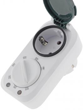 Dämmerungsschalter / Lichtsensor IP44 mit Zeitschaltuhr Timer Countdown Außen