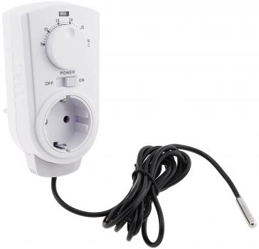 Steckdosen-Thermostat 5-30°C 230V mit 2m Kabel + Außenfühler
