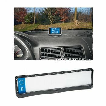 Ultraschall Funk Einparkhilfe +Kennzeichenhalterung Rückfahrwarner Einparkhilfe