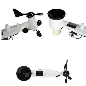 Profi Funk Wifi Wetterstation mit Solar Regen- und Windmesser App PC Auswertung