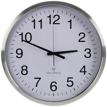 50cm Große XXL Metall Funk DCF Design Wanduhr Uhr