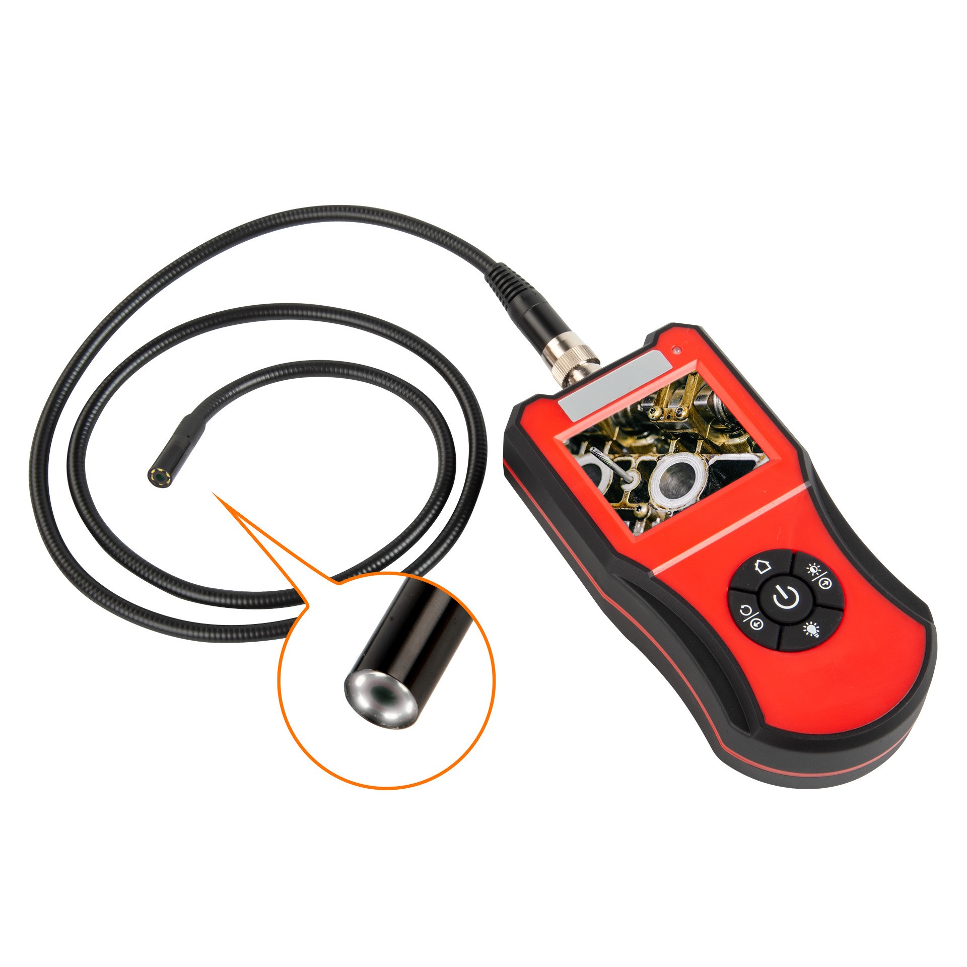 Whistler WIC-5200 Hand-Endoskop-Kamera, Industrie-Endoskop mit 9 mm Kamera  und Licht, Inspektionskamera mit abnehmbarem 8,9 cm Farb-LCD-Monitor für  Automobil-Mechaniker, 1 m: : Auto & Motorrad