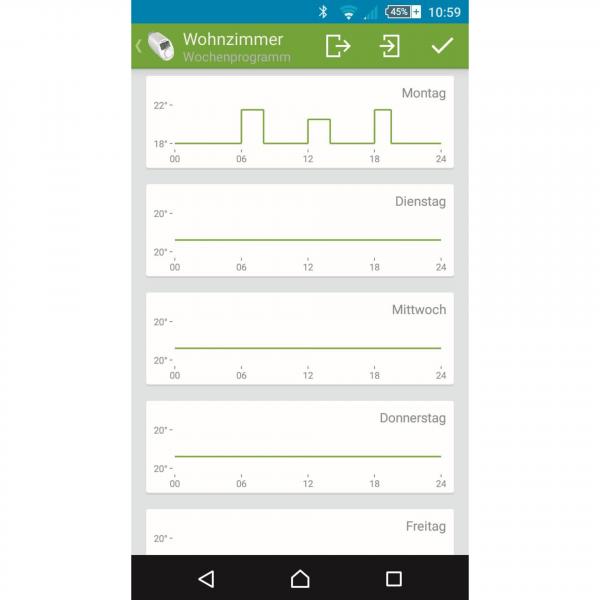 Bluetooth® Heizkörper Thermostat Android iOS Heizungsregler Heizkörperthermostat