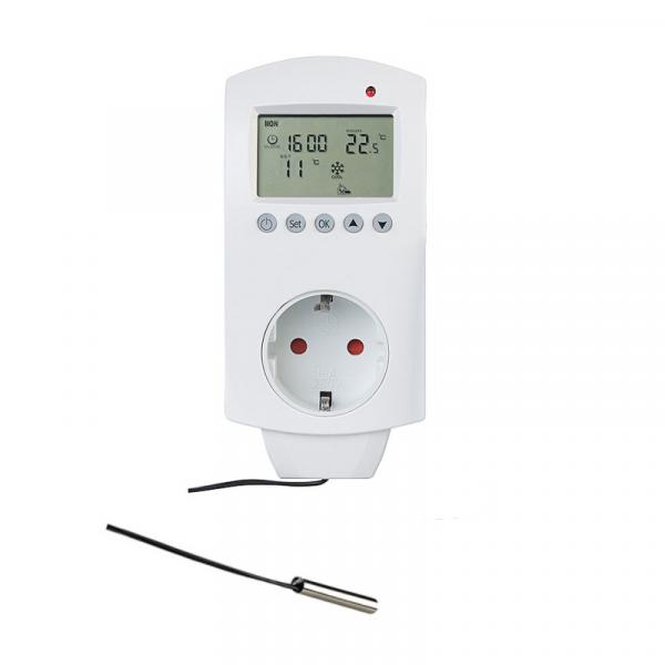 Thermostat Temperatur Thermo-Timer Schalter Kühlen & Heizen mit Kabel