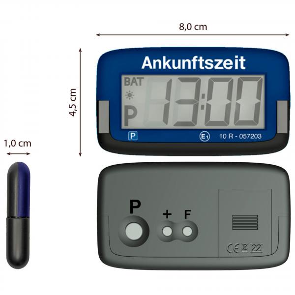 Needit Digitale Parkscheibe PARK MICRO, automatische Parkzeiteinstellung,  blau