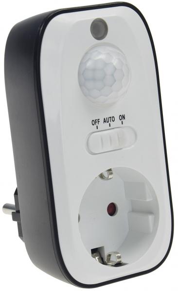 Zwischenstecker mit Bewegungsmelder 100° mit 8m Reichweite 230V 1200W